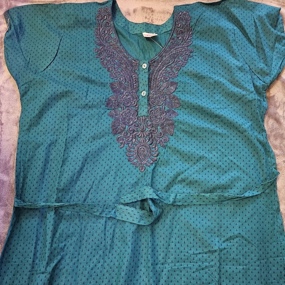 Ethnic Maxi Dress | Women's Dress | Green Blue Color | New, never worn - Picture 1 of 2